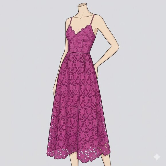Pink/Mauve/Orchid ASTR the Label Lace Dress (S) - Picture 5 of 5